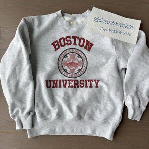 90s Vintage Boston University Crewneck Sweatshirt, Retro BU EST 1839 Shirt Tee